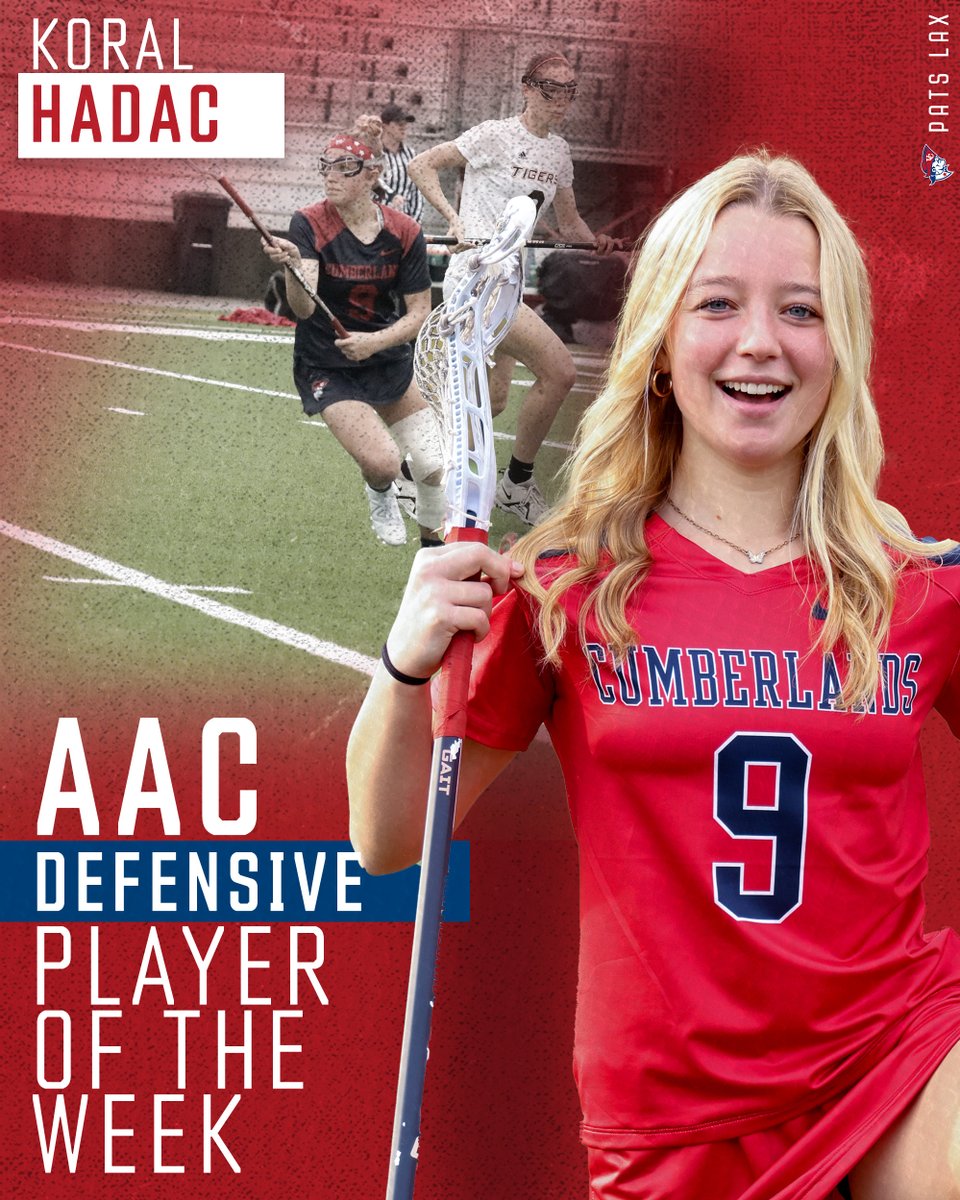 Congrats to Koral Hadac, who repeated as AAC Defensive Player of the Week.  #OneBigTeam

Full Story: tinyurl.com/5bk8c9tf