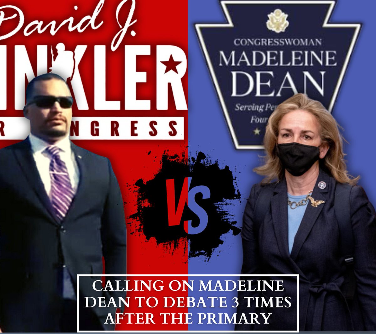 My campaign is calling on Madeline Dean to debate 3 times after the primary, she can choose the time & place. @RepDean both Montgomery & Berks County voters deserve to hear from both of us together in debates. If you truly believe in the Constitutional process of a free & fair…