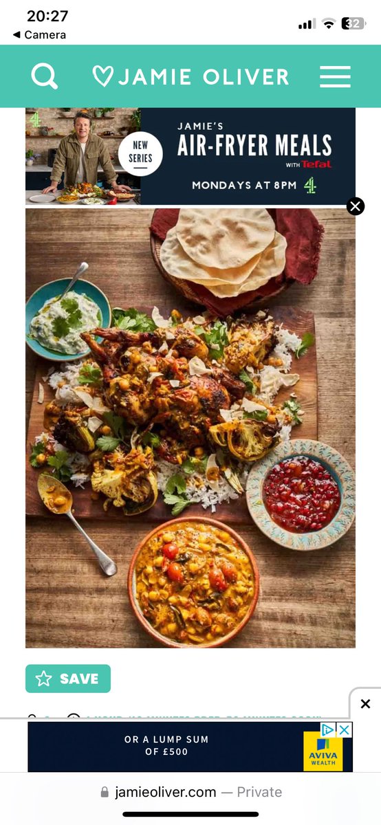 Very much enjoying @jamieoliver’s new @Channel4 Air Fryer show. But why is he plating up a chicken curry & rice on a chopping board?! It looks a complete mess.