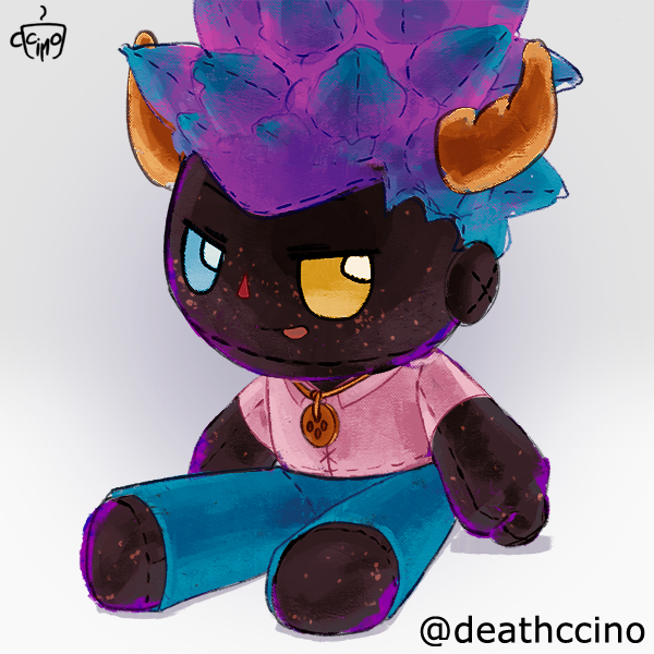 Picrewdaily's tweet photo. first picrew otd is plushie picrew! 

me and a character of the darkest skintone - 🙃 https://t.co/PHfYS32Ah4