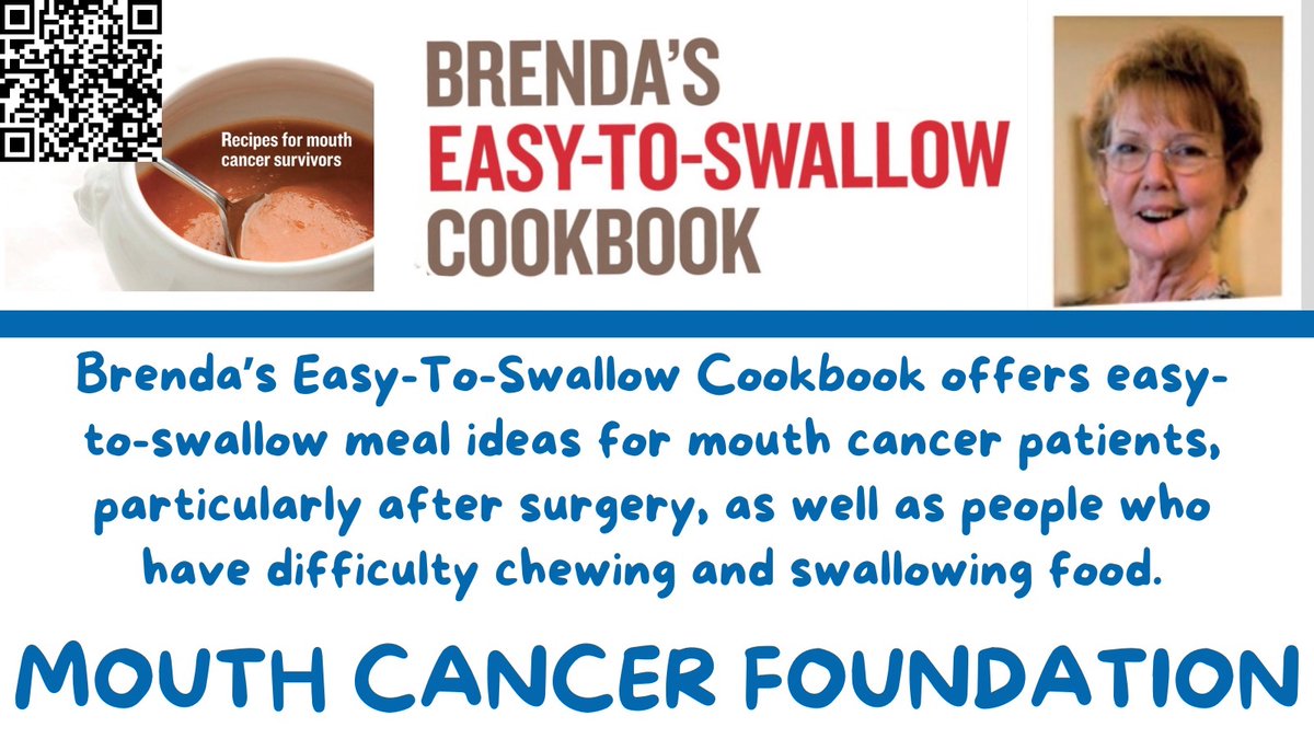 Check out Brenda’s Easy to Swallow Cookbook! This fantastic cookbook, with lots of healthy, easy to swallow recipes for mouth cancer patients, particularly after surgery. It is now available for eReaders! justgiving.com/campaign/brend… #download #cookbook #recipies