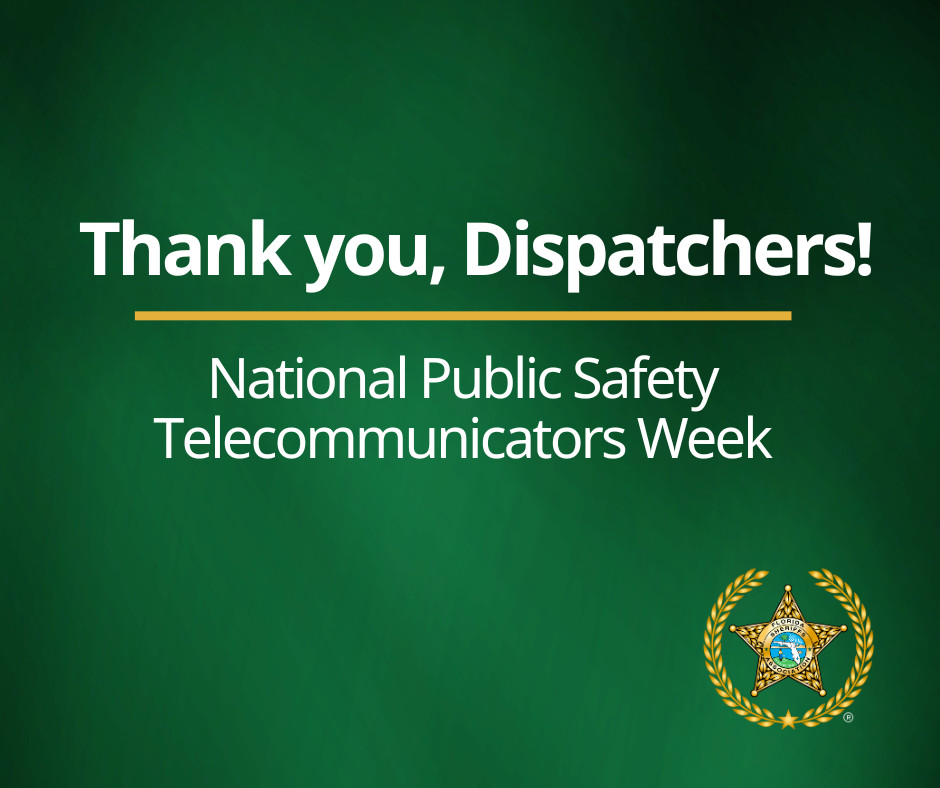 This week is National Public Safety Telecommunicators Week. Tag your local sheriff's office and share a message of thanks to honor your local dispatchers. Let's make sure they know just how much we value their service and sacrifice!