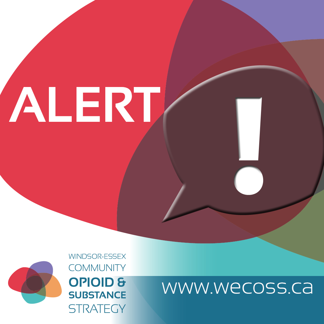 IMPORTANT COMMUNITY ALERT! 15 opioid overdoses were identified in the Windsor area between April 7th and 13th, 14 of which involved FENTANYL. For more information on the Alert and to learn how to prevent an overdose, visit wecoss.ca/latest-alert