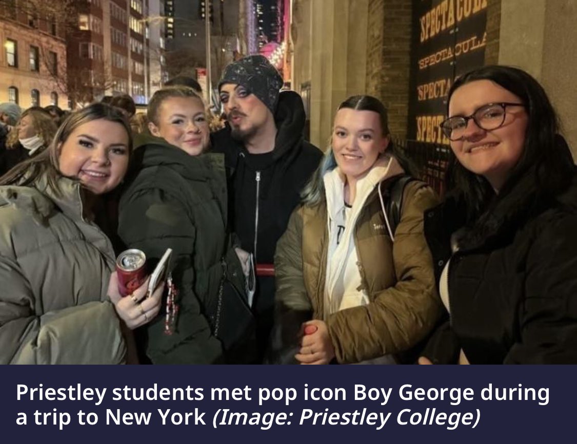 Cute! ´Warrington students meet Boy George and Glee star during New York trip’ @warringtonnews READ: warringtonguardian.co.uk/news/24252893.…