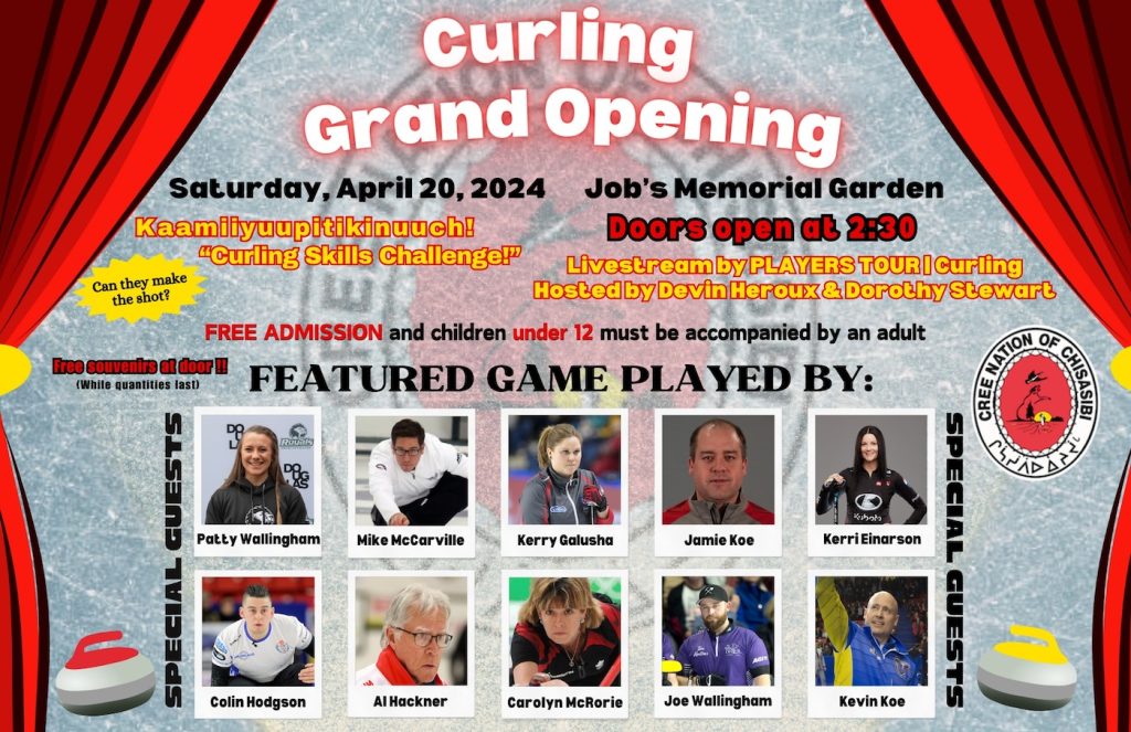 Bringing curling to Eeyou Istchee! Some of curling's most familiar faces are in Chisasibi, part of ᐄᔨᔫ / ᐄᓅ ᐊᔅᒌ / Eeyou Istchee (“The People’s Land”) representing a number of Cree communities spanning a traditional territory in what we refer to as Québec, for a big event.