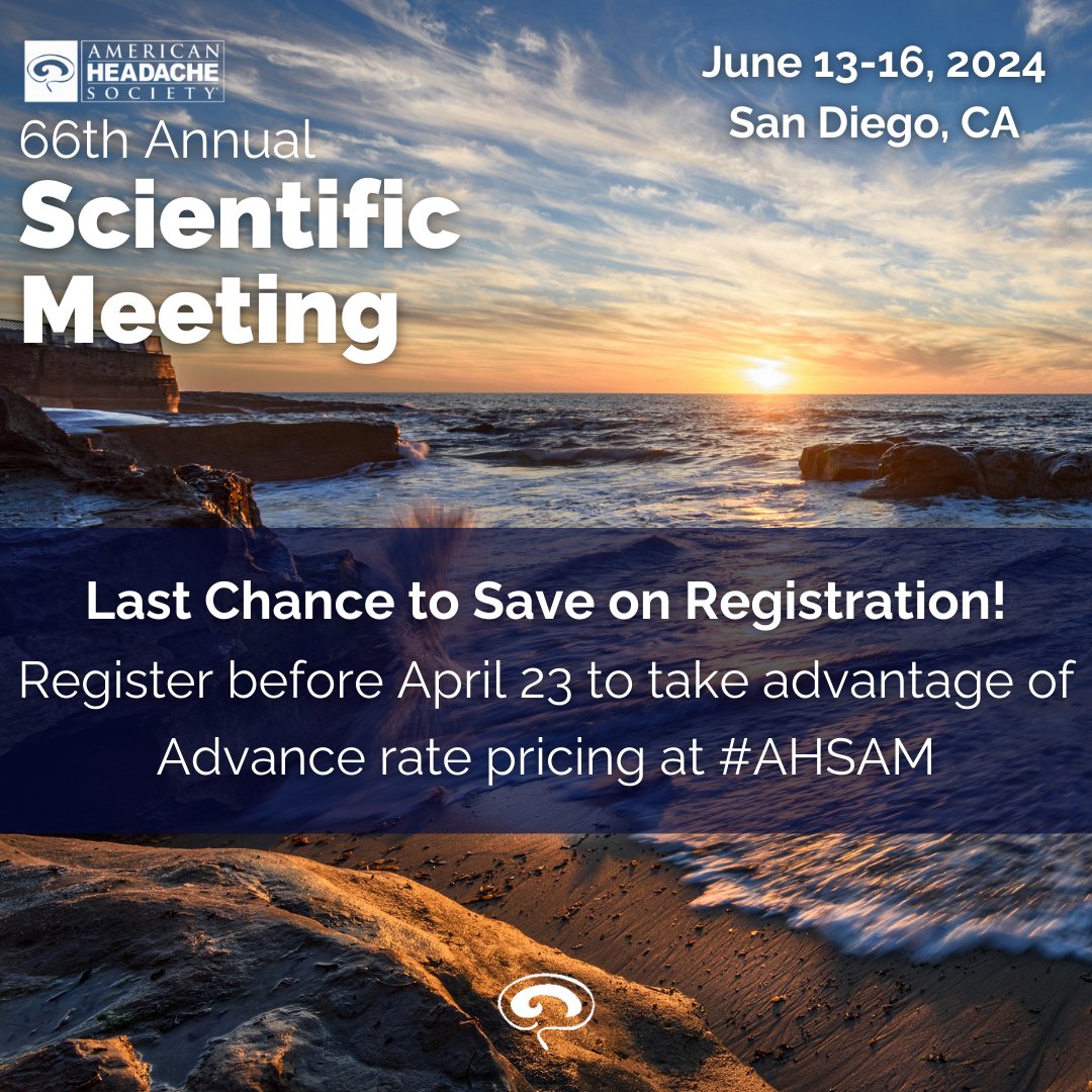 Time is running out 🕙 to take advantage of discounted registration and hotel pricing for #AHSAM. Join us at the Marriott Marquis San Diego Marina or live-stream for exciting content and collaboration with colleagues. Register today: bit.ly/AHSAM24 #MedEd #NeuroTwitter