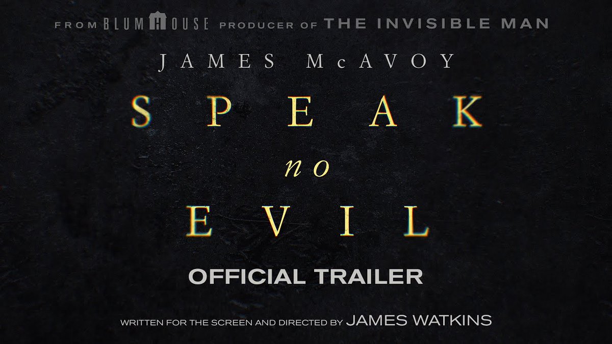 James McAvoy stars in latest horror flick Speak No Evil. You can check out the trailer here now from Universal.

#SpeakNoEvil #JamesMcAvoy #Universal #Blumhouse #MackenzieDavis #AislingFranciosi #AlixWestLefler #DanHough #ScootMcNairy #JamesWatkins 

hollywoodmatrimony.com/speak-no-evil