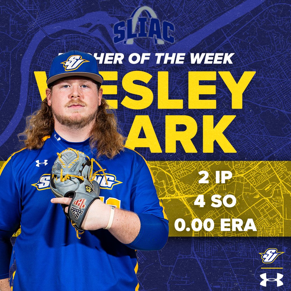 HONORS | Wesley Clark earns SLIAC Pitcher of the Week! 📝tinyurl.com/bdhcnvjp #SU502 | #DIII50