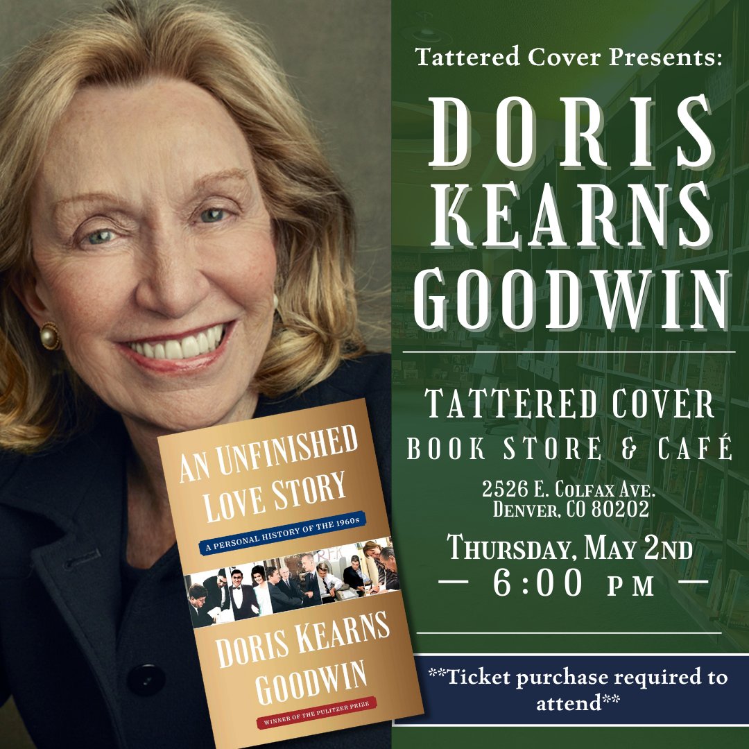 THE Doris Kearns Goodwin will be at Colfax on Thursday, May 2nd @ 6:00 pm and you're invited! 🥳📚 This is a ticketed event and we are anticipating it'll sell out, so grab your tickets while you can! To learn more & purchase your tix, visit: bit.ly/43ZV8Au