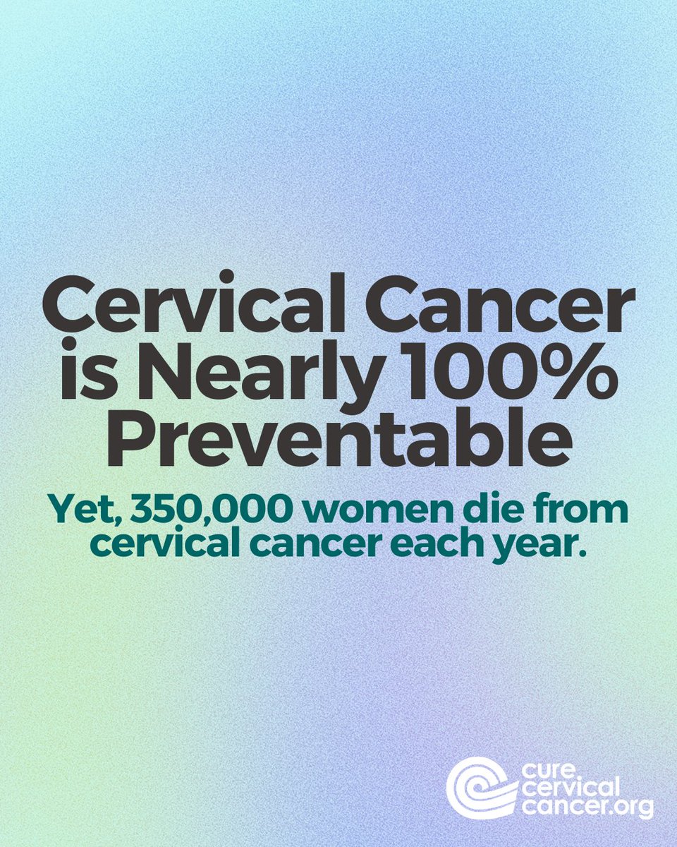 Cervical cancer is a disease that is nearly 100% preventable and easily treatable when detected early - yet women are still dying from cervical cancer at an alarming rate. 

#cervicalcancer #hpv #womenshealth #healthcare #cervivor #worldhealthorganization #globalhealth