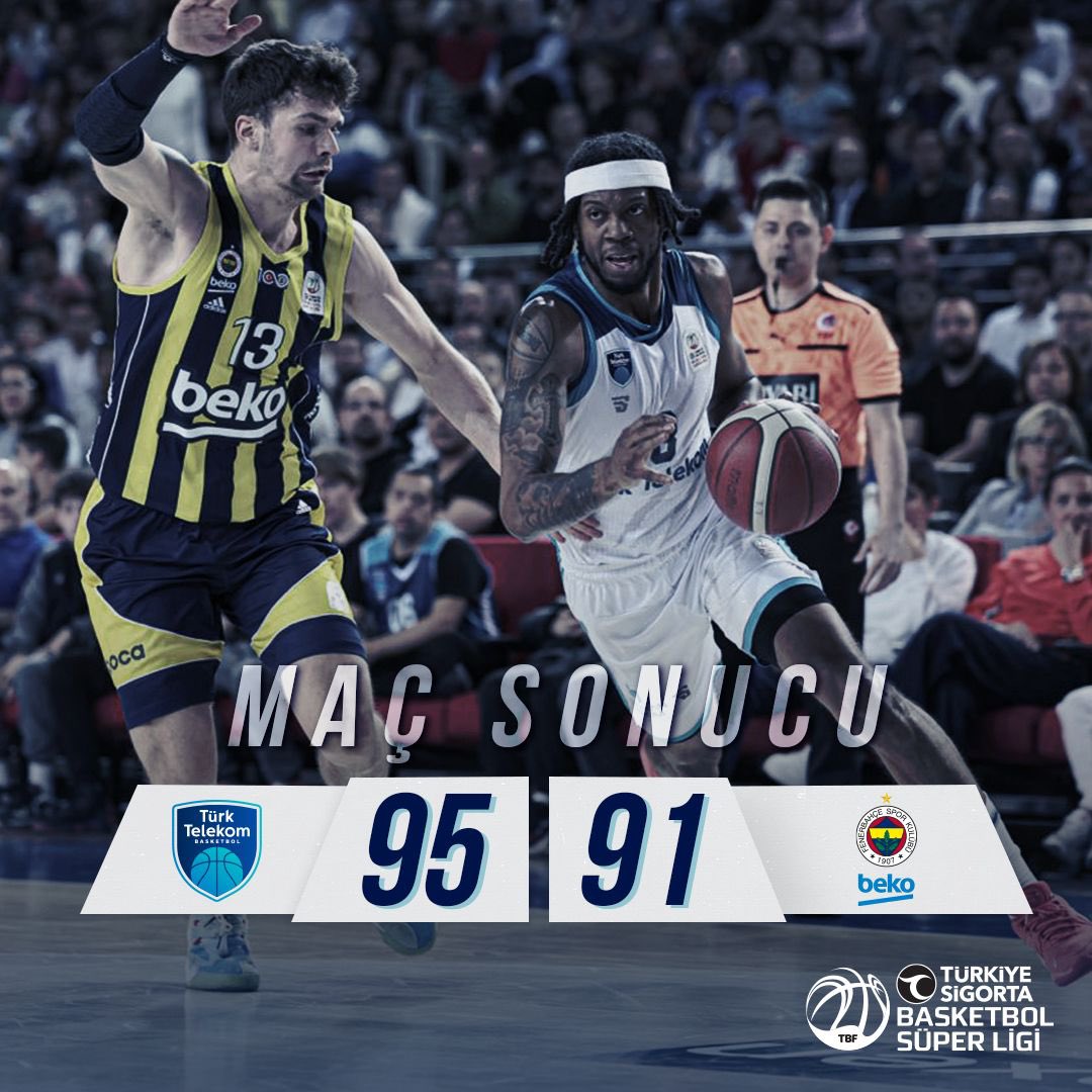 Evimizde galibiyet sevinci 💙🤍 Maç sonucu:Türk Telekom 95-91 Fenerbahçe Beko