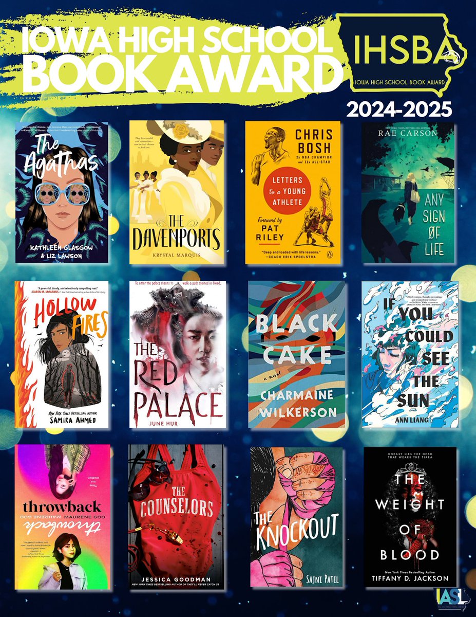 THE KNOCKOUT by @SajniPatelBooks is a nominee for the 2024-2025 Iowa High School Book Award! 💗 Thanks, @IowaASL! iasl-ia.org/awards/book-aw…
