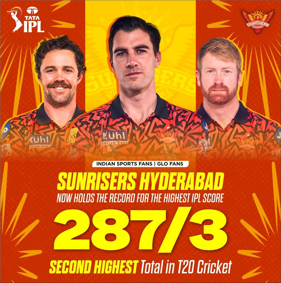 🏏🔥 Sunrisers Hyderabad now boasts the highest IPL score & the second-highest total in T20 cricket! 💥🔝 #IPL2024 #SRH #CricketTwitter #SRHvsRCB #Trending #BREAKING_NEWS