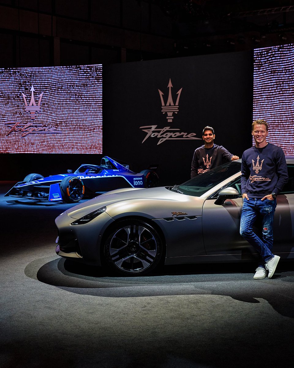 Future is ON. @maxg_official and @DaruvalaJehan celebrating the #MaseratiFolgore day after a week-end at the @FIAFormulaE #MisanoEprix. Head to @Maserati_HQ for more.