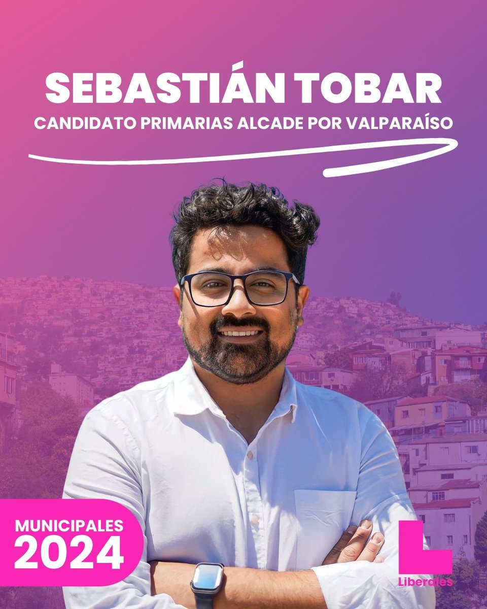 Como Partido Liberal hemos decidido presentar como carta a la Primaria por la Alcaldía de Valparaíso a Sebatián Tobar Arancibia @SebaTobarA. ¡Toda la suerte a nuestro militante, en este desafío!