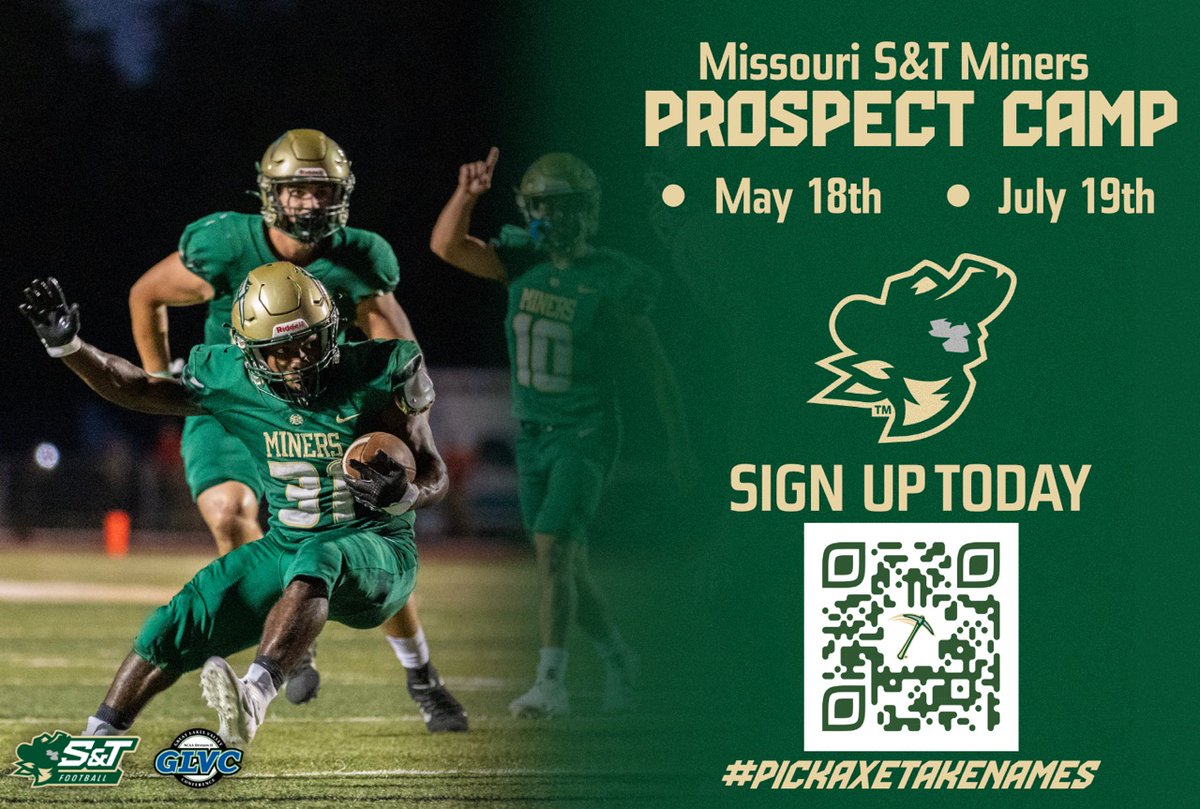 There is still time to sign-up for our May 18th Prospect Camp. We've had signees from every camp the last 2 years. minerfootballcamps.com/on-campus-pros…