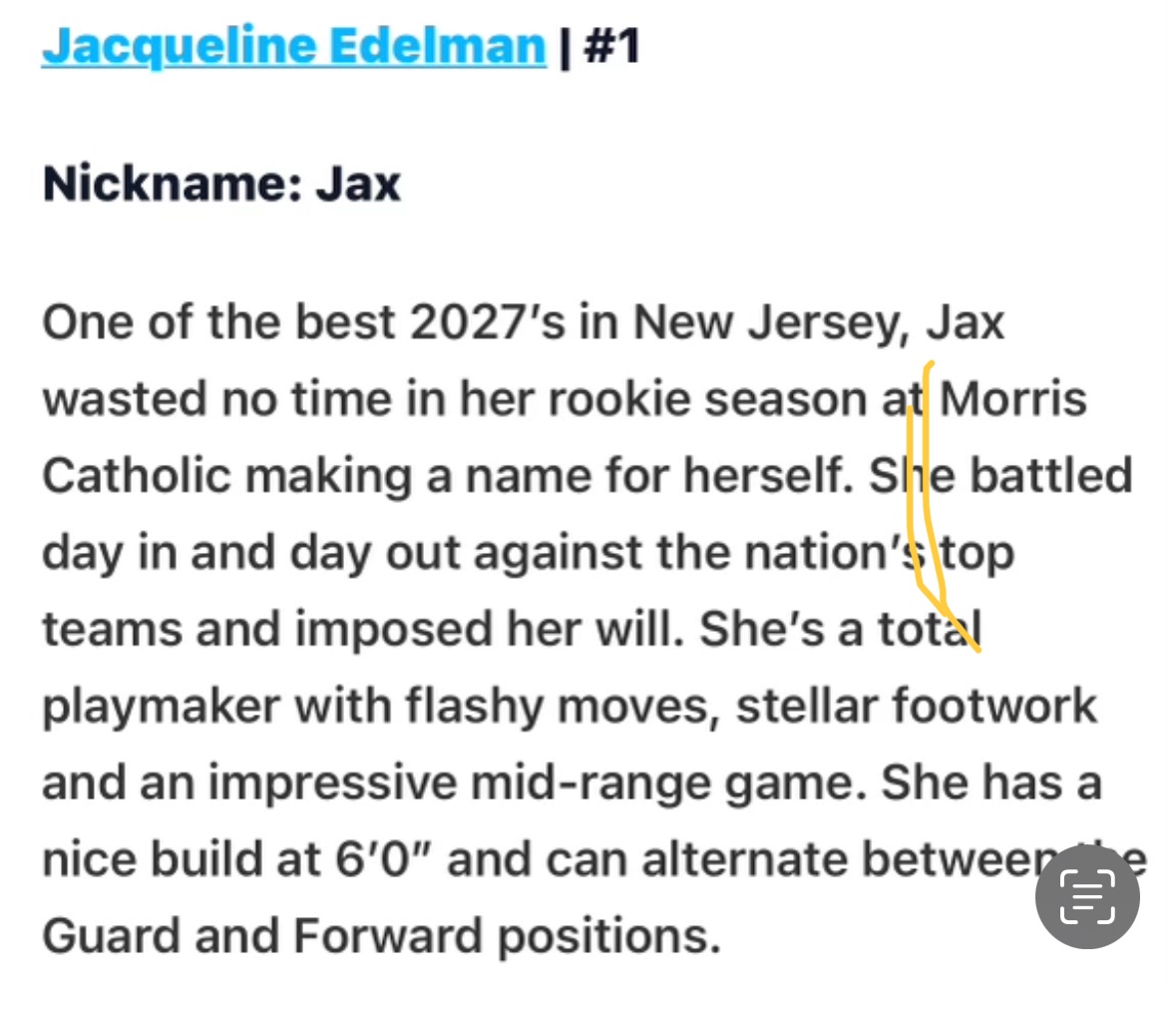 One of the best Freshman in the country and #1 in New Jersey. Playing 17u this AAU season for Hurban Legends. She also has a 3.98 GPA @hurban_legends @JaxE2027
