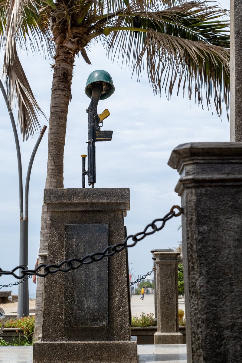 Travis Head: Helmet on Bat! (100 runs celebration) This Helmet on Gun (2nd one) pic was taken by me at Pondicherry (Fallen soldier at French War Memorial) during last year’s trip! #SRH #RCB