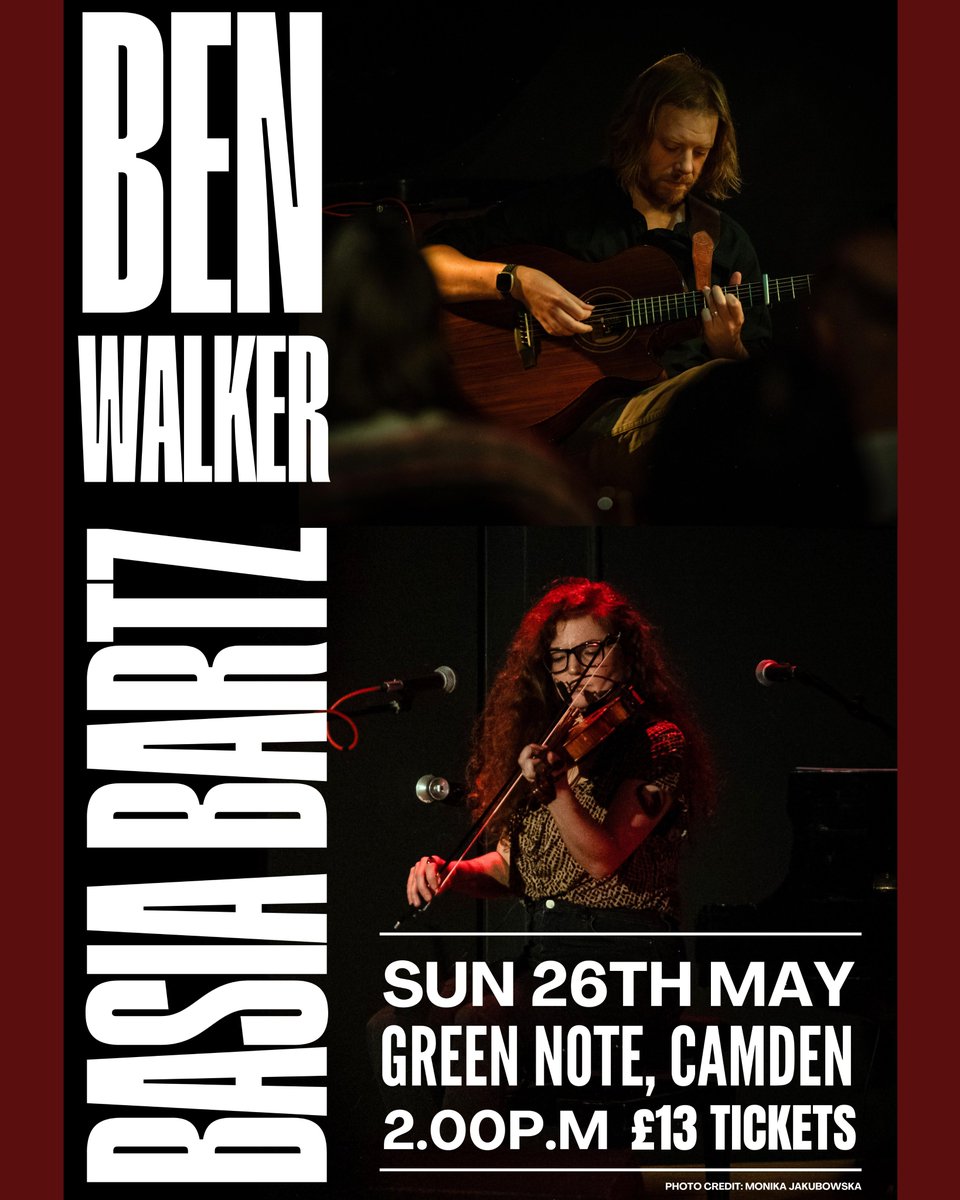 Ben Walker (@benwwalker) on Twitter photo Guess what? I have a gig coming up in London at <a href="/GreenNote/">Green Note</a> with the amazing Basia Bartz! I'll be playing some favourites, expect jazz, folk, and all sorts of a wonderful afternoon!
Tickets -> greennote.co.uk/production/ben… Guess what? I have a gig coming up in London at <a href="/GreenNote/">Green Note</a> with the amazing Basia Bartz! I'll be playing some favourites, expect jazz, folk, and all sorts of a wonderful afternoon!
Tickets -> greennote.co.uk/production/ben…
