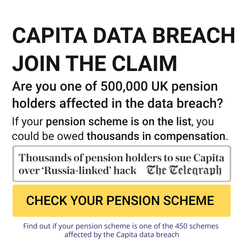 JointheClaim's tweet photo. If your pension scheme was part of the Capita data breach, you could be owed compensation.