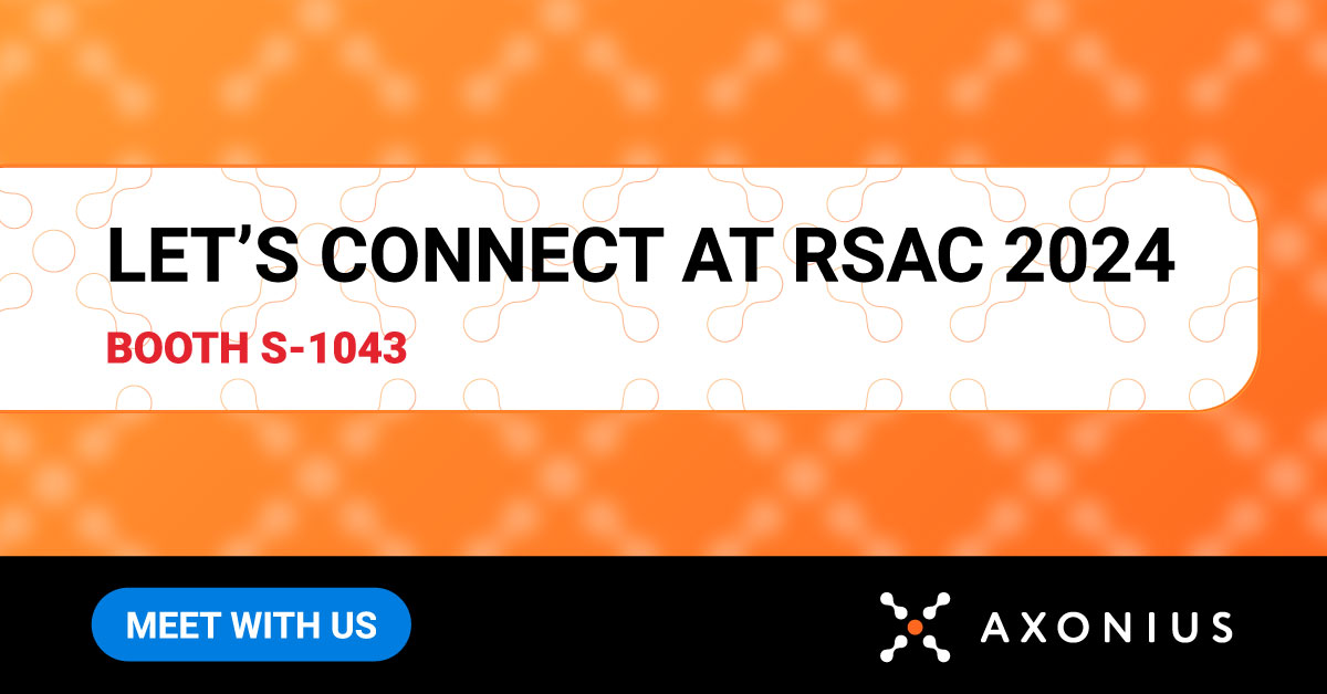 Heading to RSAC 2024? Come visit Axonius at Booth S-1043 and learn how our platform helps you understand your assets, uncover gaps and risks, and automate response actions. Learn more and sign up for a meeting >> axonius.com/rsac2024