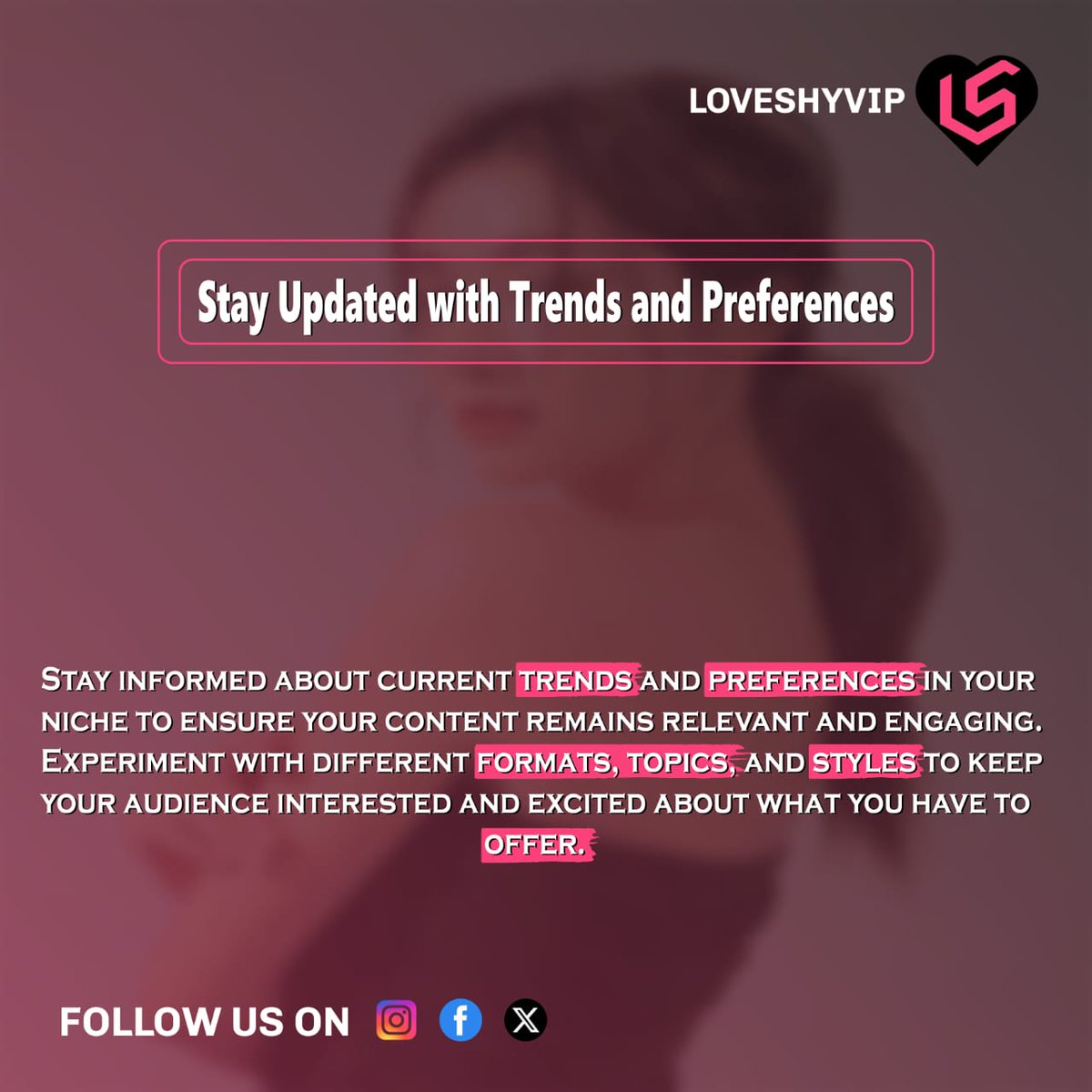 loveshyvip's tweet photo. Stuck in a content rut and struggling to make an impact? Well, get ready to transform your presence and skyrocket your success with @loveshyvip
#Loveshyvip #ContentCreator #creation #boldbeauties #hotmodels #influencer #creators #Loveshyvip #engagement #fans #community #superchat https://t.co/NzDA2nrcVt