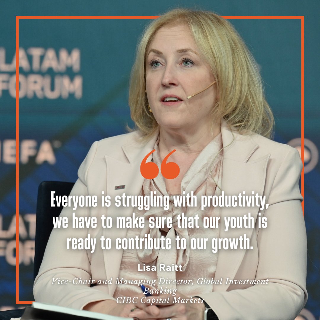 Lisa Raitt (@lraitt), Vice-Chair and Managing Director of Global Investment Banking at CIBC Capital Markets (@CIBCCM), was a panelist at our inaugural plenary session, 'A Roadmap for Recovery' during this year's #IEFALatamForum . Full discussion 👇 youtube.com/watch?v=XNdc6F…