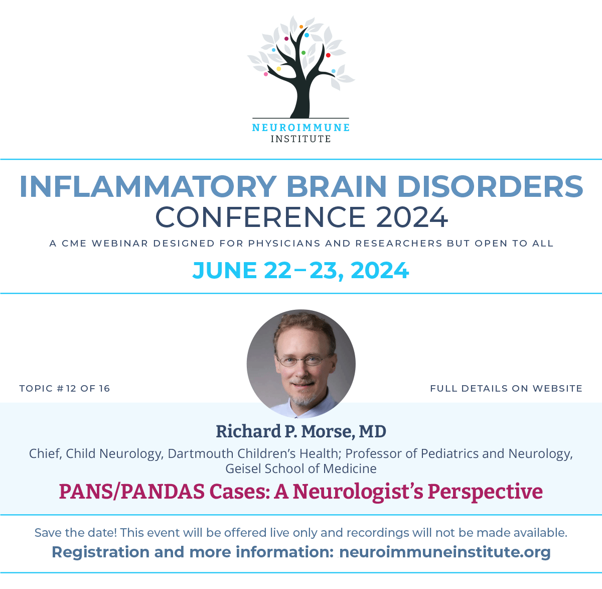 We are really looking forward to the 2024 Inflammatory Brain Disorders Conference and the phenomenal speakers from around the world who will be joining us to share the latest research and their clinical expertise. #cme #neuroinflammation