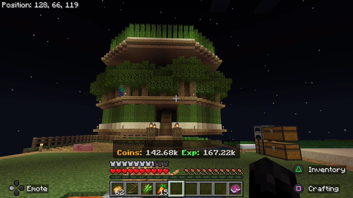 MrsS438's tweet image. should I leave it like this or should I add 1 more layer and add a building or 2 if I do a building it will be a warehouse of some sort for storage for the farms or a house to call my own either way im happy with the way its turned out theres still alot to do however #Minecraft