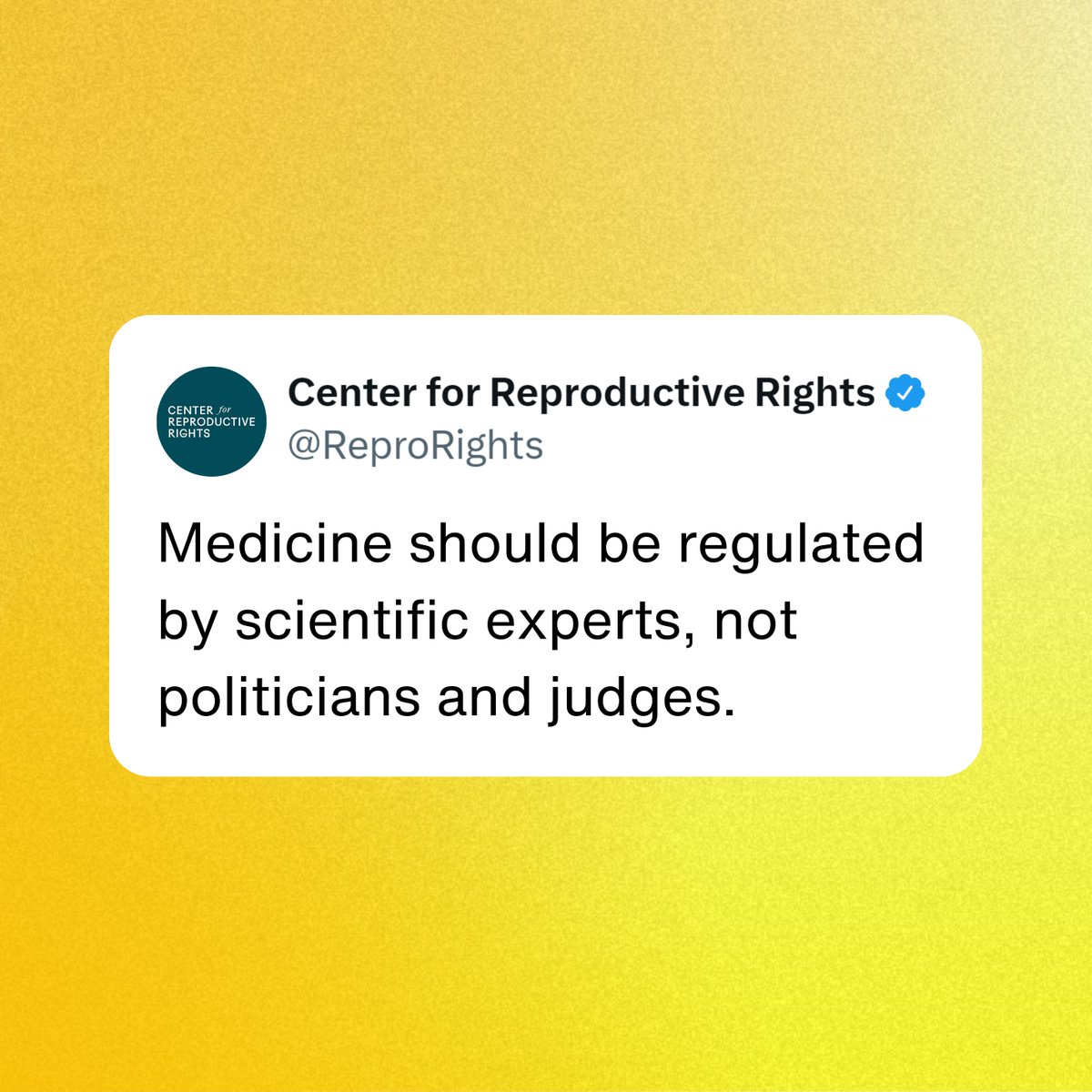 Medicine should be regulated by scientific experts, NOT politicians and judges.