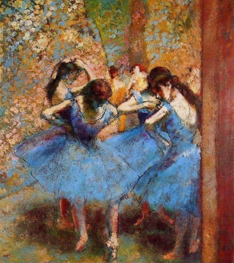 Bailarinas en azul, 1895, Edgar Degas