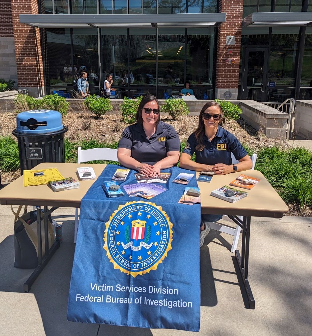 Today, #FBILouisville Victim Services and Community Outreach participated in the Sexual Violence Awareness and Prevention Resource Fair at @universityofky in partnership with the @UKPolice and the UK Violence Intervention Program Center.