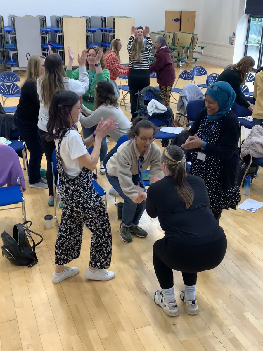 Brilliant CPD session on Conscious discipline lead by Mrs Williams. Our TAs practising the Brain Start Smart 🧠💡✋🏻 #consciousdiscipline #behaviour #attachment