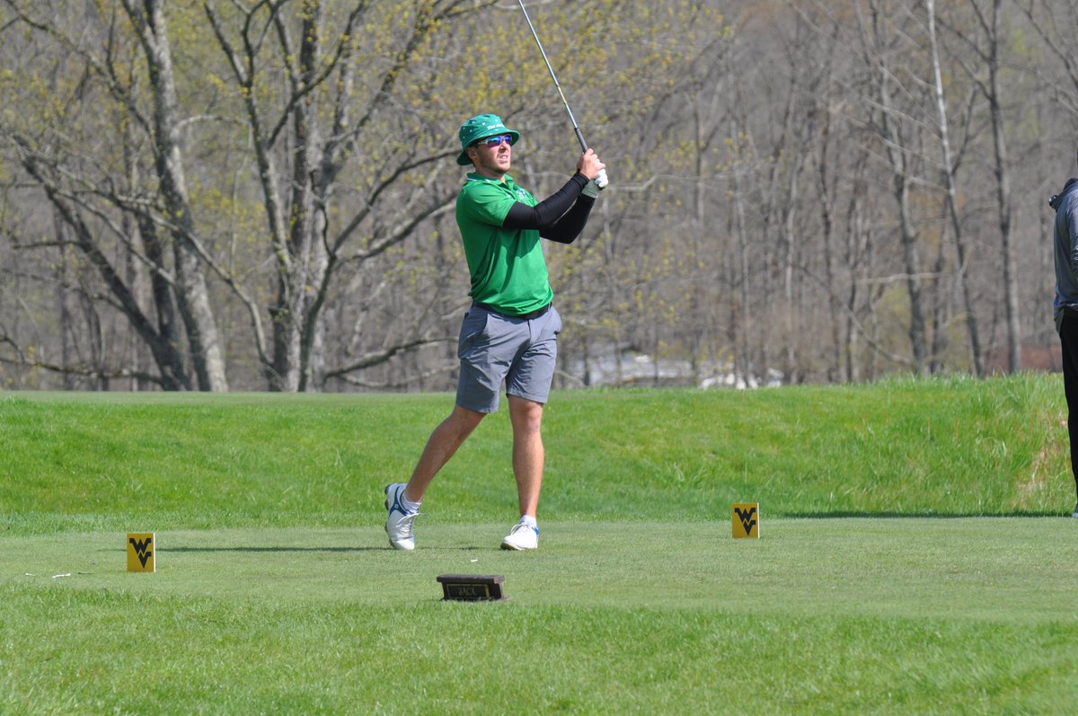 Shady Spring H.S. graduate Todd Duncan & George Washington H.S. graduate Joseph Kalaskey stand tied for third place after Rd. 1 of the Mountaineer Invitational at Pete Dye Golf Club at 1-under par.