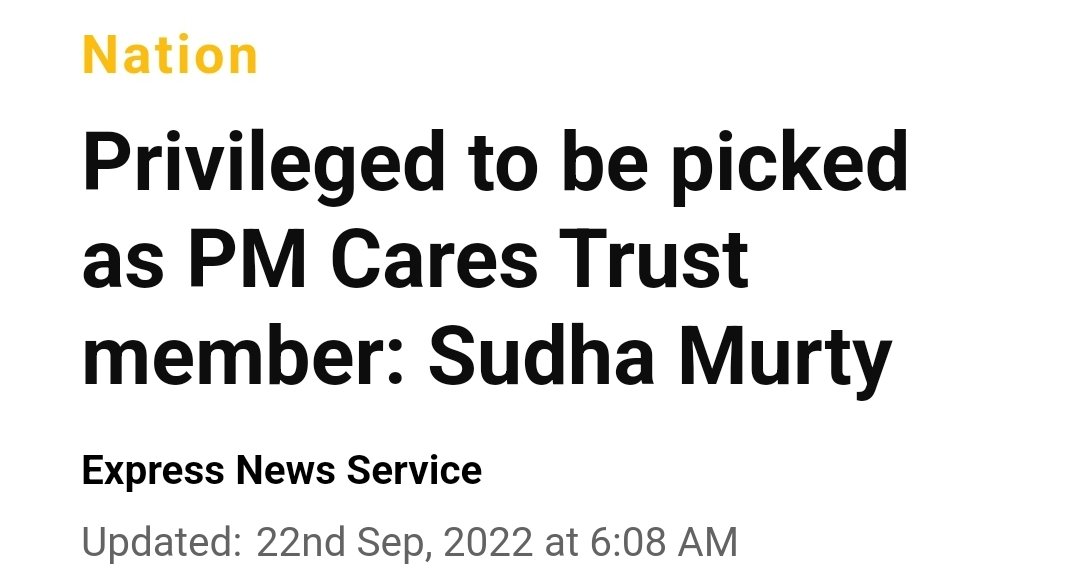 Didn't know that Simple Sudha was on the board of trustees of the PMC Fund. How cute. Maybe she knows where the money is.