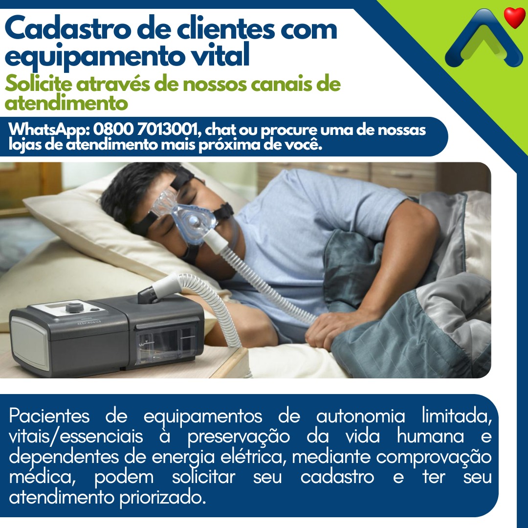 EnergiaAmazonas's tweet photo. 🔴📝 CADASTRO DE CLIENTES COM EQUIPAMENTO VITAL AGORA NOS CANAIS DIGITAIS 📝🔴

Precisa cadastrar-se como Cliente Vital? É simples! Entre em contato conosco pelos nossos canais de atendimento digitais #ClienteVital #Atendimento #AmazonasEnergia https://t.co/qq3OuluuqF