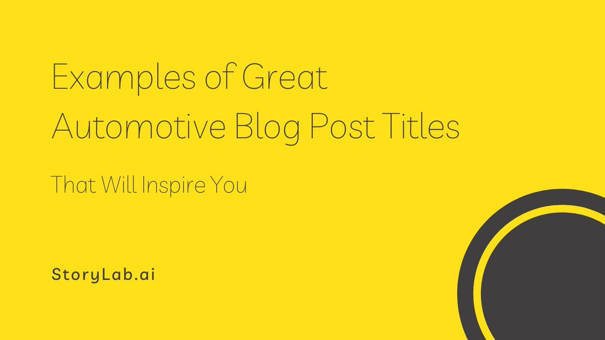 Are you looking to create great #content for your Automotive Website? Having Great Blog Post Titles can make a big difference. Check out our Examples.
#ContentCreation #ContentMarketing #BloggingTips buff.ly/3KICi5y