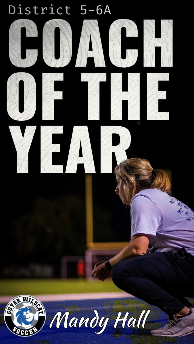 🖤💙 CONGRATULATIONS to our very own Coach MANDY HALL for being awarded the District 5-6A Coach of the Year 💙🖤