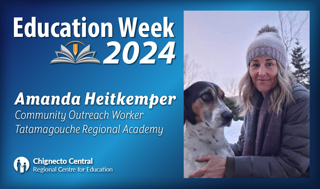 Congratulations to Amanda Heitkemper of Tatamagouche Regional Academy for winning a 2024 Education Week Award. Amanda goes above and beyond in her response to community needs. She helped establish the TRA Food Pantry, Clothing Closet, and open lunch program.