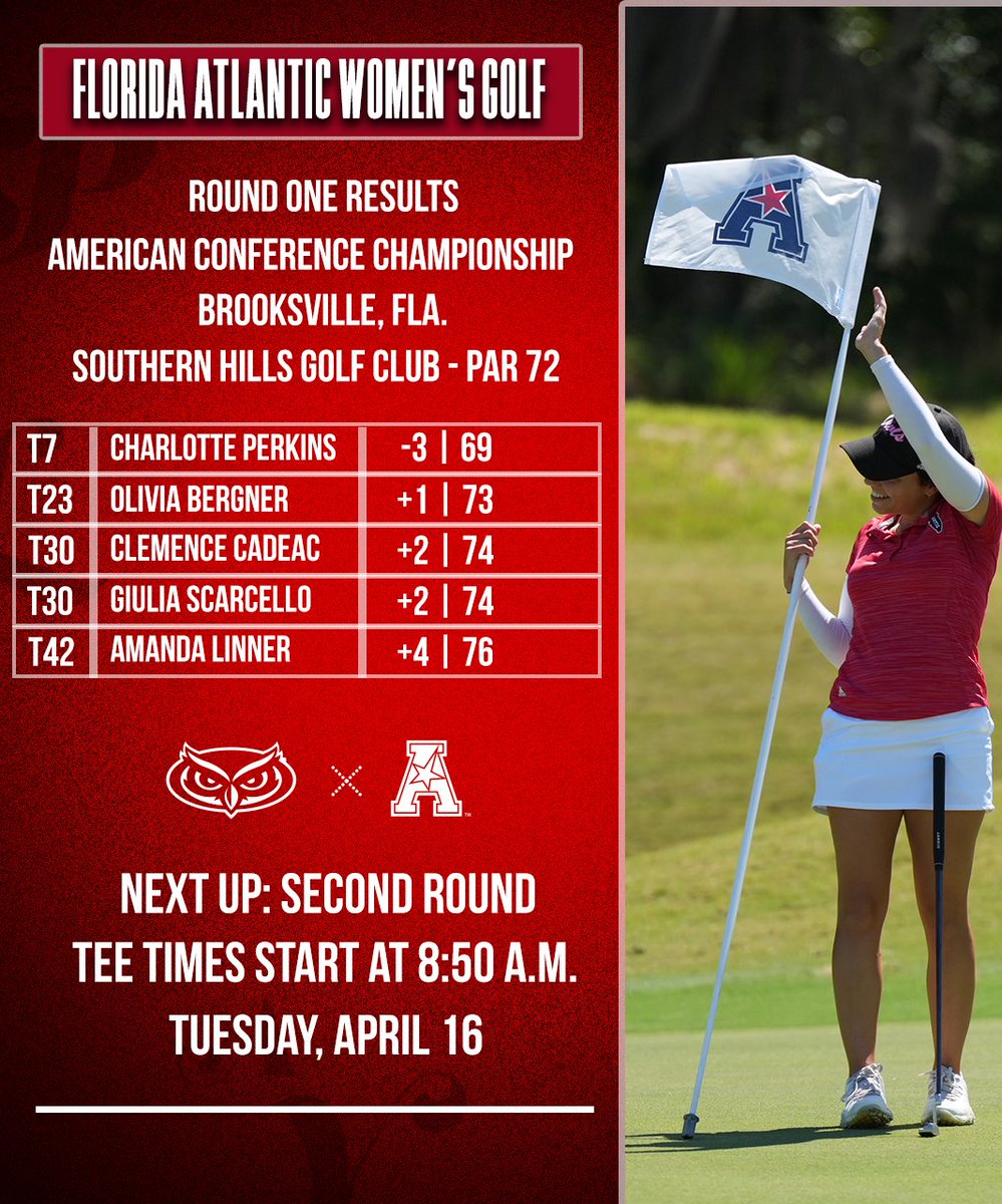 The Owls are in the hunt after round one at the @American_Conf Championship... #WinningInParadise Day one recap: shorturl.at/erF29