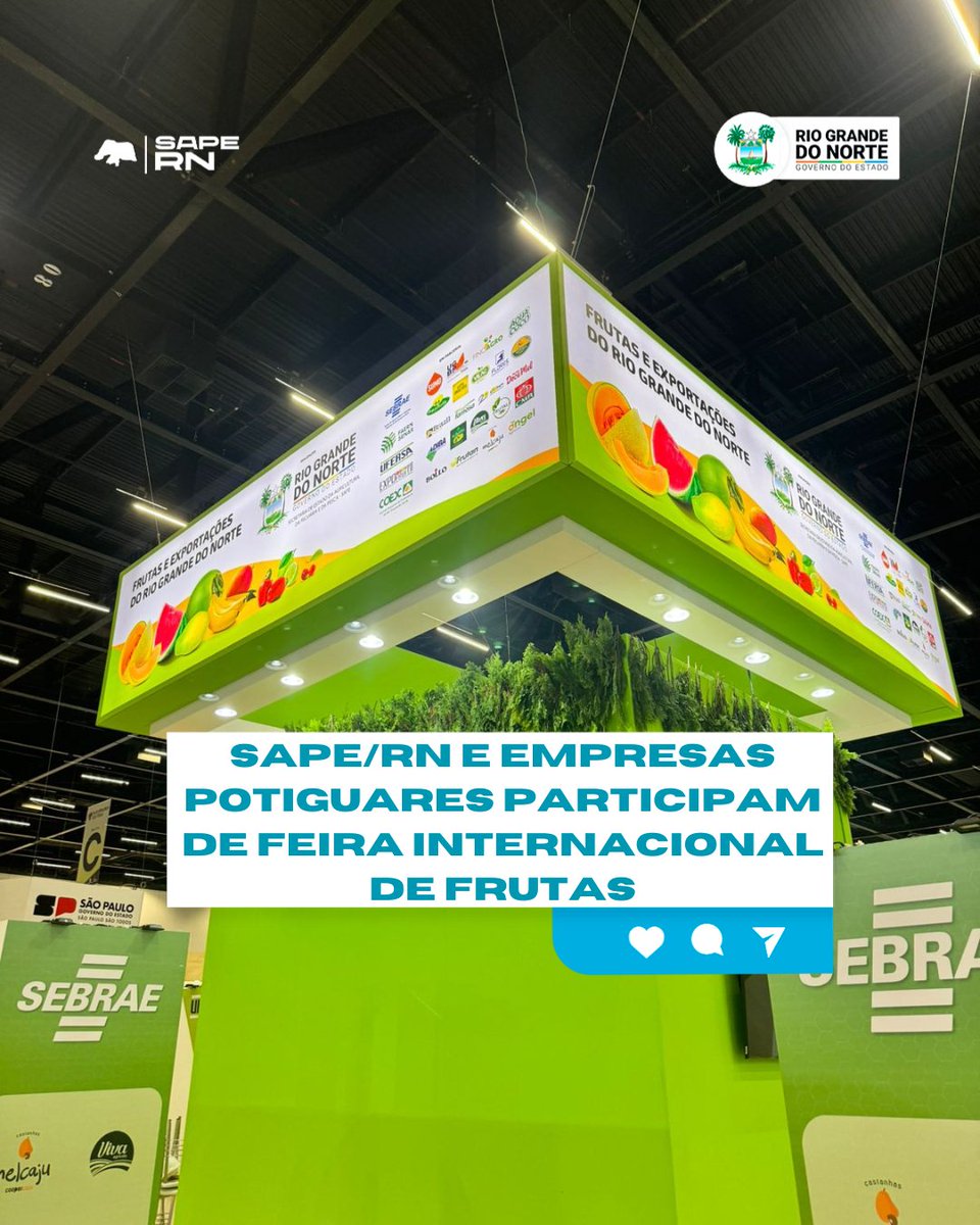 rnsape's tweet photo. Secretaria de Agricultura e empresas potiguares participam de feira internacional de frutas - https://t.co/SldjHIzTIt https://t.co/KDbI6w01gc