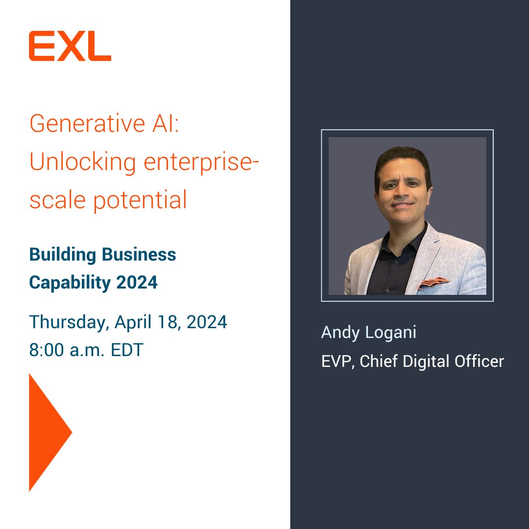 Join Anand Logani, EVP & CDO at EXL, as he explores how organizations are deploying Gen AI and managing, optimizing, and integrating language models into every facet of their organization’s operations during his talk at Building Business Capability 2024! bit.ly/3TXEIE7