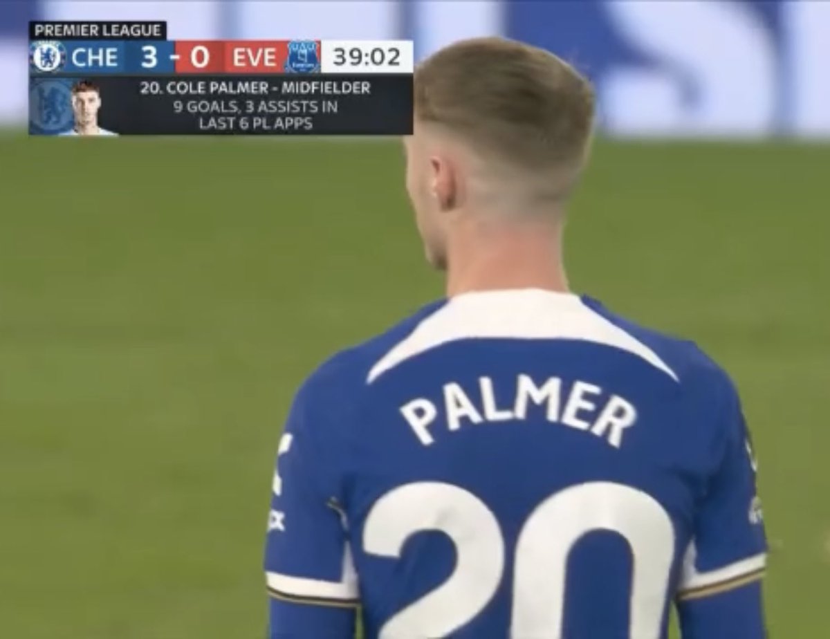 9 goals & 3 assists in Palmer’s last 6 Premier League appearances World Class.