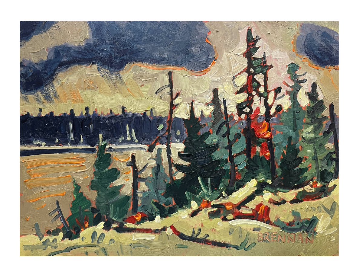 The Storm series continues. Oil on panel 6x8” #canadianart