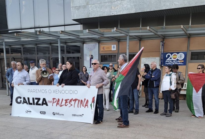 📣 Concentracións por todo o País en solidariedade co pobo Palestino. Pola fin do comercio de armas e pola ruptura de relacións co Estado xenocida de Israel! Basta de complicidade! #GalizaConPalestina #PalestinaVencerá 🇵🇸