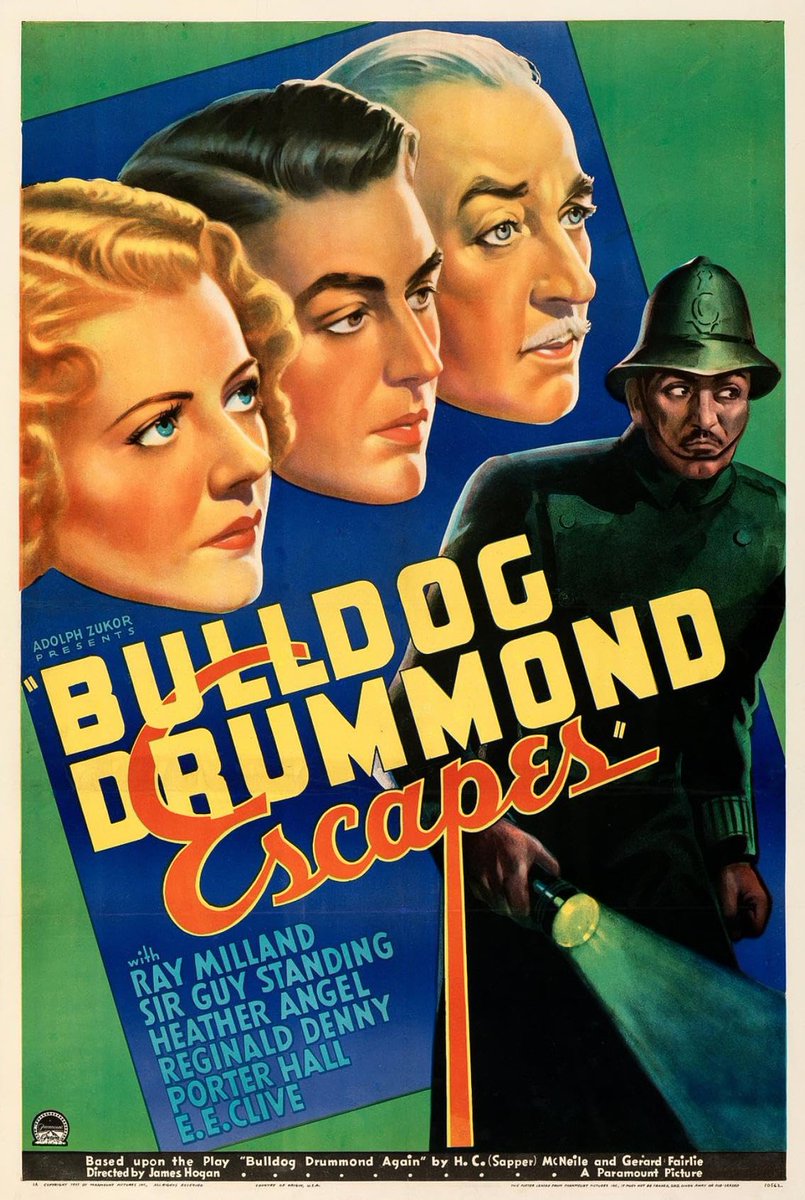 Ray Milland in ‘Bulldog Drummond Escapes’ (1937): lttr.ai/AReag

#30sFilms #Blogathon #moviereview #Actors #BulldogDrummond #Bmovies #RayMilland