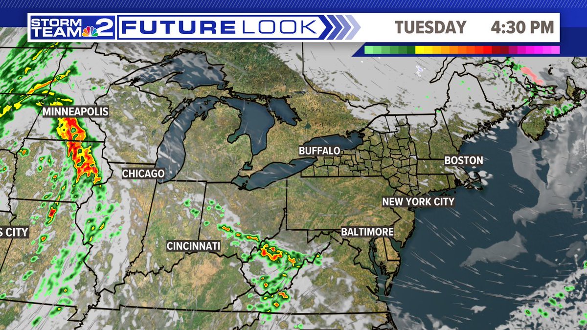 Beautiful weather through Tuesday, then showers and t-storms possible starting on Wednesday. The full forecast on Ch. 2 Most Buffalo, 5pm, 5:30pm and 6pm this evening. Updates are also at wgrz.com.