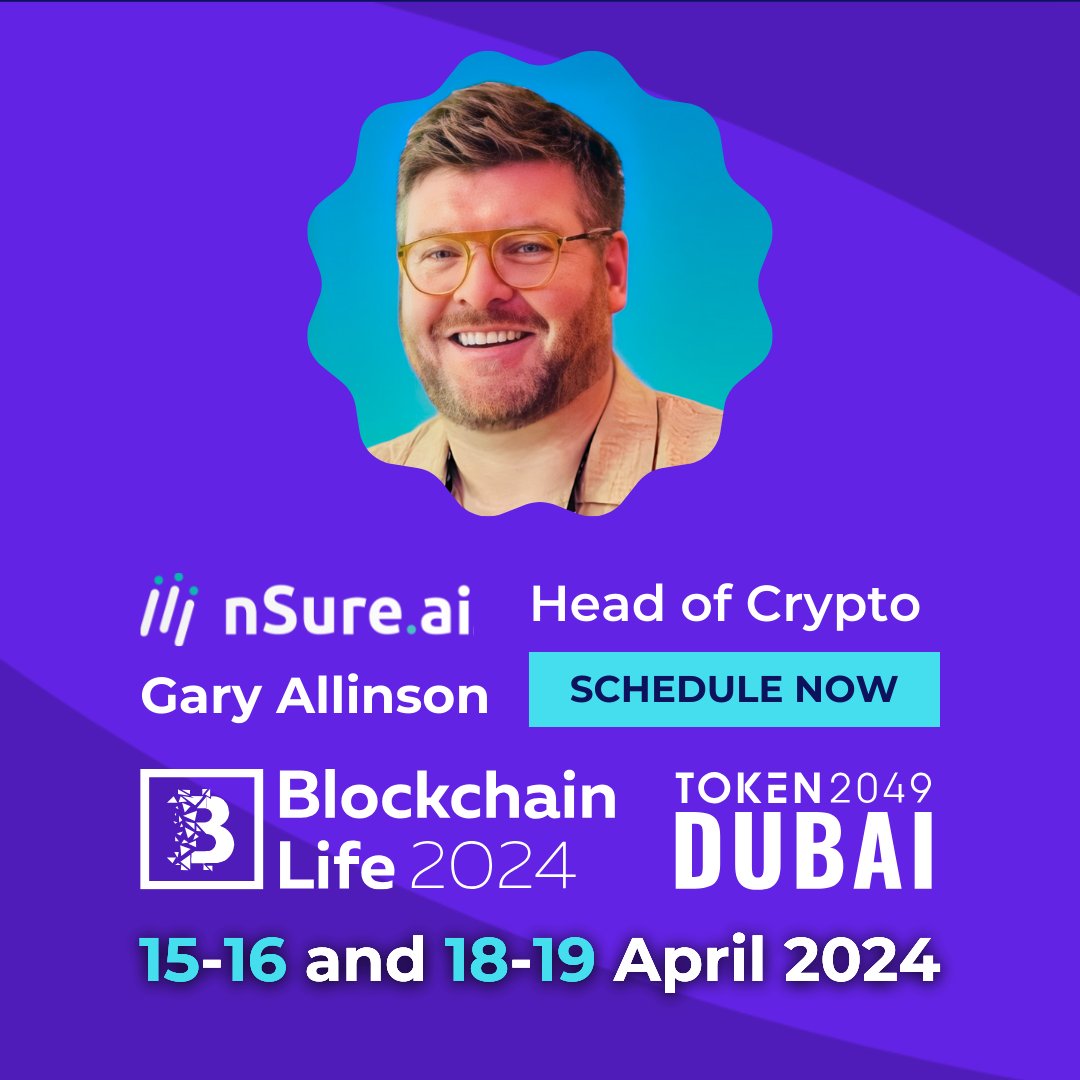 Meet <a href="/paymentschief/">Gary Allinson</a> at #BlockchainLife2024 today and tomorrow and at <a href="/token2049/">TOKEN2049</a> on the 15-16th⭐Learn how <a href="/nsureai/">nSure.ai</a> is revolutionizing fiat-to-crypto onramps and allowing merchants to offer instant delivery. 📅 Click here to schedule time! hubs.li/Q02sX6l90 #dubai #TOKEN2049