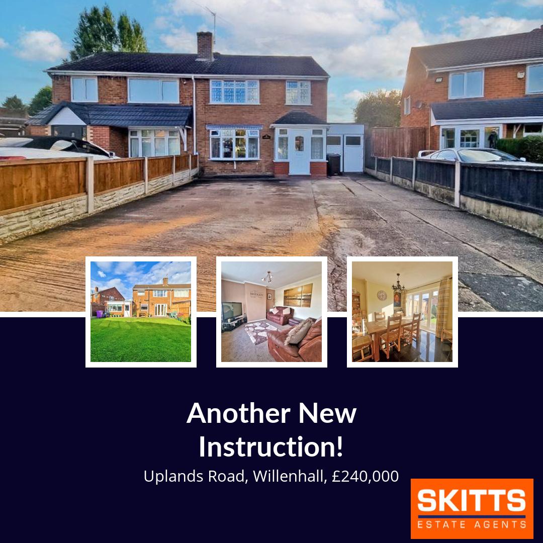 📍Uplands Road, Willenhall
🏡 3 bed Semi-detached House, £240,000
onthemarket.com/details/136379…

#skitts #propertyforsale #willenhall
 #wolverhampton #walsall #wednesfield