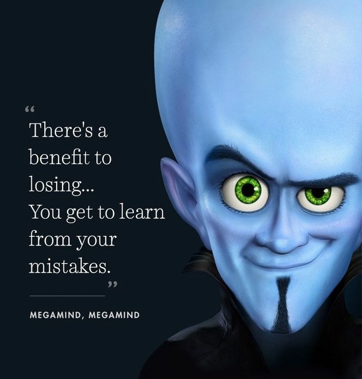 Learn lesson from your mistakes rather than crying over your failures 🤠 #IsraeliTerrorists #megamind